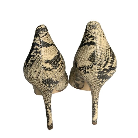 Sam Edelman Snake Print Hazel Pointed Toe Pumps Womens Size 7 Heels Leather - Picture 5 of 7